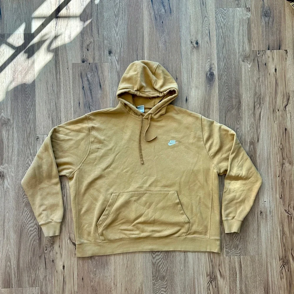 Nike Sportswear Club Fleece Hoodie Mens 3XL Mustard‎ Yellow Pullover BV2654-722